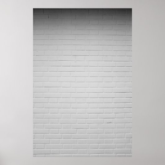 Wand aus weißem Backstein Poster (Vorne)
