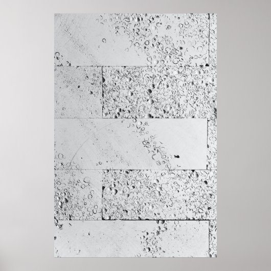 Wand aus weißem Backstein Poster (Vorne)