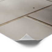 Wand aus weißem Backstein Poster (Ecke)