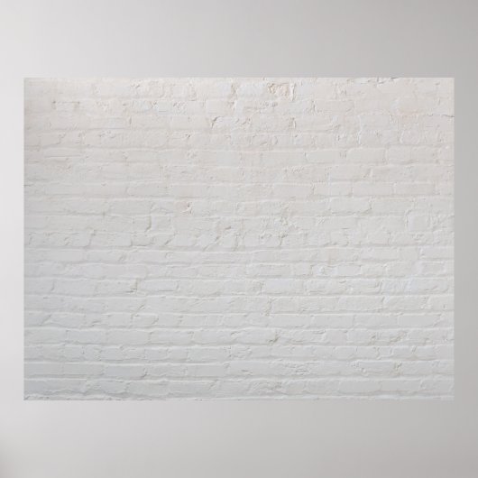 Wand aus weißem Backstein Poster (Vorne)