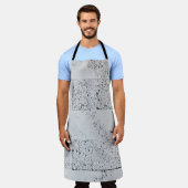 Wand aus weißem Backstein Schürze (Getragen)