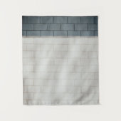 Wand aus weißem Backstein Wandteppich (Vorderseite)