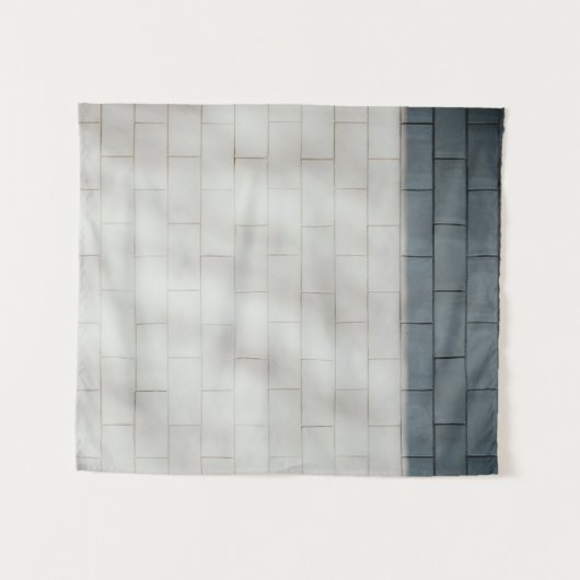 Wand aus weißem Backstein Wandteppich (Vorderseite (Horizontal))