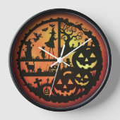 Wand-Dekoruhr Halloween Uhr (Vorderseite)