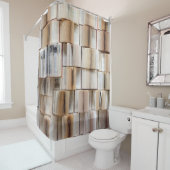 Wand der Bücher dekoriert Duschvorhang (Beispiel)