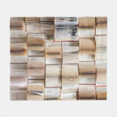 Wand der Bücher dekoriert Fleecedecke (Vorderseite (Horizontal))