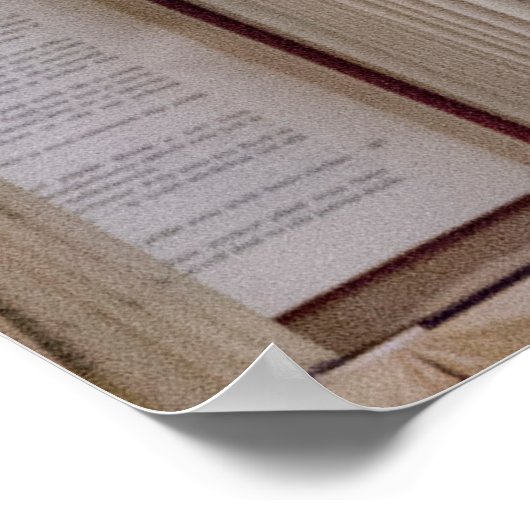 Wand der Bücher dekoriert Poster (Ecke)