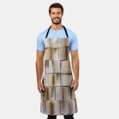 Wand der Bücher dekoriert Schürze (Getragen)