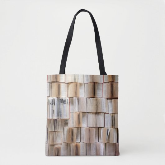 Wand der Bücher dekoriert Tasche (Vorderseite)