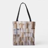 Wand der Bücher dekoriert Tasche (Rückseite)