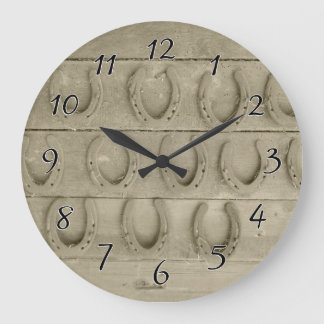 Wand der Pferdeschuhe Große Wanduhr