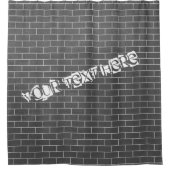Wand-Duschvorhang aus Backstein mit benutzerdefini Duschvorhang (Vorderseite)