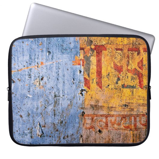 Wand gemalt Graffiti devanagari Laptopschutzhülle (Vorderseite)