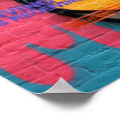 Wand Graffiti-Augen Peace and Liebe Message Poster (Ecke)