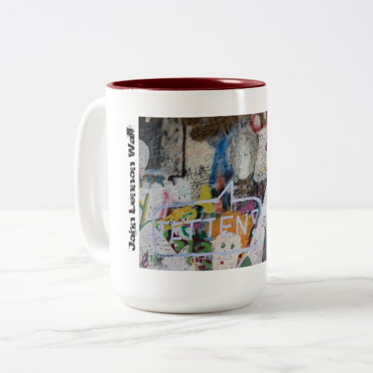Wand Johns Lennon, Prag-Tasse Zweifarbige Tasse (Vorderseite Links)