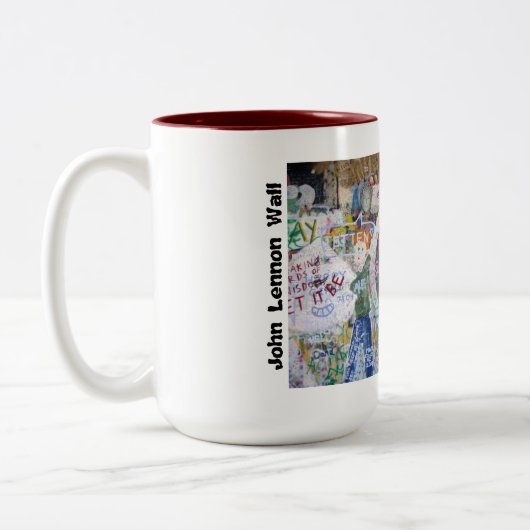 Wand Johns Lennon, Prag-Tasse Zweifarbige Tasse (Links)