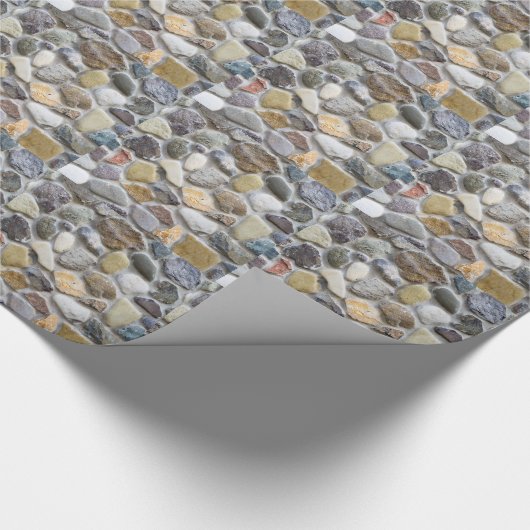 Wand-Kiesmuster Geschenkpapier (Ecke)