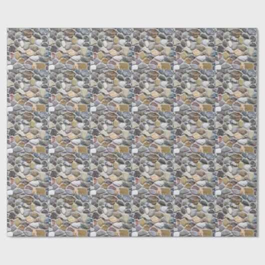 Wand-Kiesmuster Geschenkpapier (Flach)