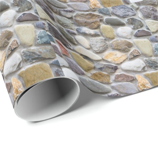Wand-Kiesmuster Geschenkpapier (Rolleneckpunkt)