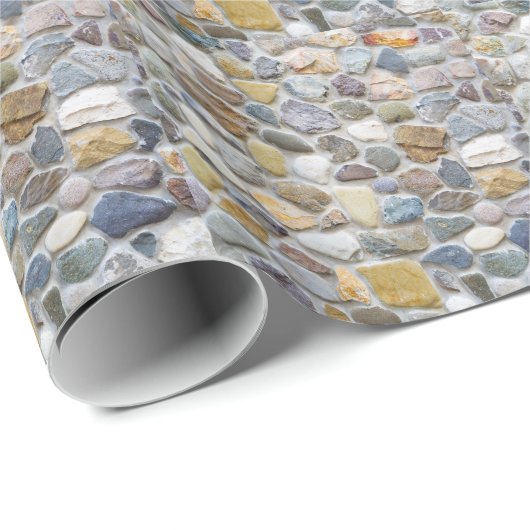 Wand-Kiesmuster Geschenkpapier (Rolleneckpunkt)