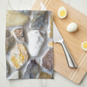 Wand-Kiesmuster Küchentuch (Viertel Falte)