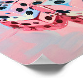 Wand-Malerei - Lebhafte blaue rosa Kunst Poster (Ecke)