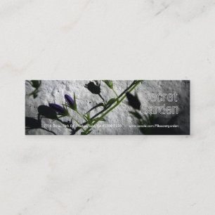 Wand mit Glockenblumen Mini Visitenkarte