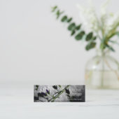 Wand mit Glockenblumen Mini Visitenkarte (Stehend Vorderseite)