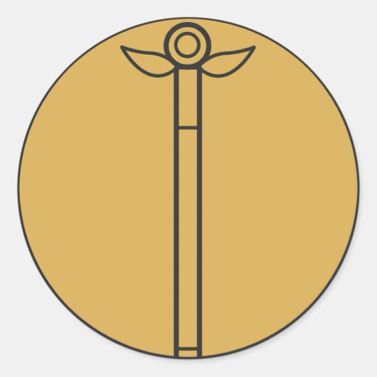 Wand Runder Aufkleber (Vorderseite)