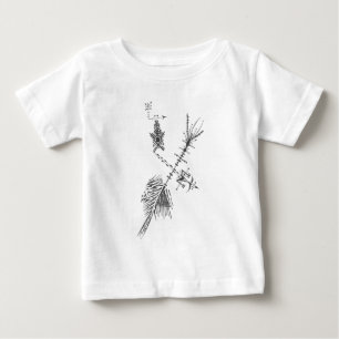 Wand Schwarz Weiß Abstrakte Stammes-Tattoo-Kunst Baby T-shirt