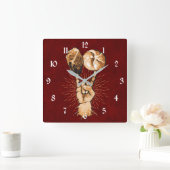 Wand-Uhr am Rock- und Roll-Square Quadratische Wanduhr (Zuhause)