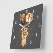Wand-Uhr am Rock- und Roll-Square Quadratische Wanduhr (Winkel)
