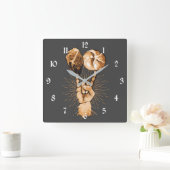 Wand-Uhr am Rock- und Roll-Square Quadratische Wanduhr (Zuhause)