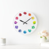 Wand-Uhr der Artist-Wasserfarbe Große Wanduhr (Zuhause)