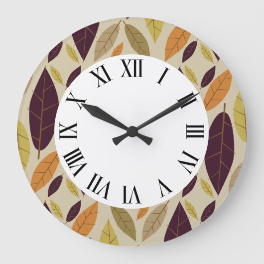 Wand-Uhr für das Sortiment im Herbst Große Wanduhr (Vorderseite)
