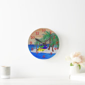 Wand-Uhr für Retro-Camper Runde Wanduhr (Zuhause)