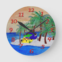 Wand-Uhr für Retro-Camper