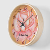 Wand-Uhr Rosa- und Holzrahmen Uhr (Winkel)