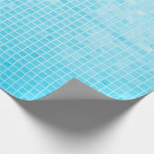 Wand- und Fußbodenfliesen aus blauer Keramik, abst Geschenkpapier (Ecke)