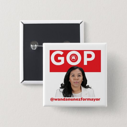 Wanda Nunez für Bürgermeister Button (Vorne & Hinten)