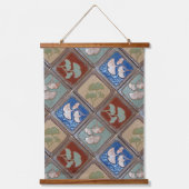 Wandaufhängung, Gingko-Blätter Wandteppich Mit Holzrahmen (Vorderseite)