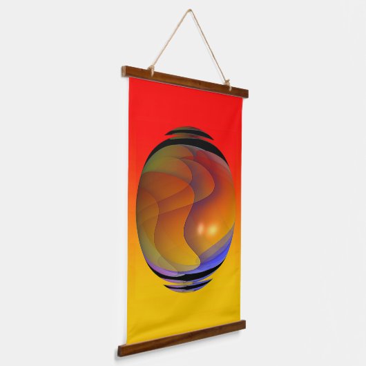 Wandband mit wirbelnden Orbwänden Wandteppich Mit Holzrahmen (Gewinkelt)