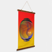 Wandband mit wirbelnden Orbwänden Wandteppich Mit Holzrahmen (Gewinkelt)