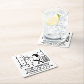 Wandbefestigung Rechteckiger Pappuntersetzer (Vor Ort)