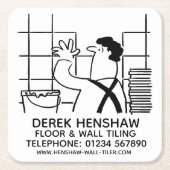 Wandbefestigung Rechteckiger Pappuntersetzer (Vorderseite)