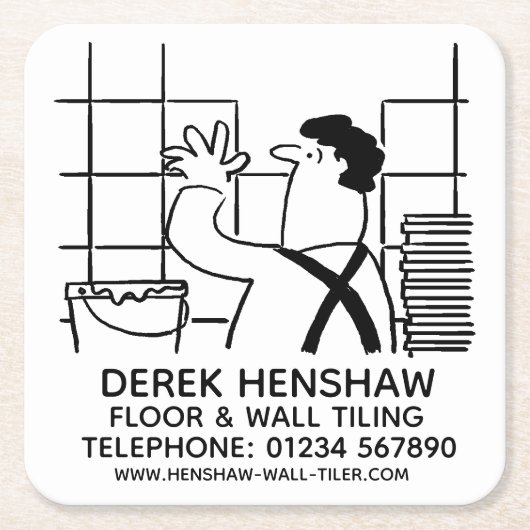 Wandbefestigung Rechteckiger Pappuntersetzer (Vorderseite)