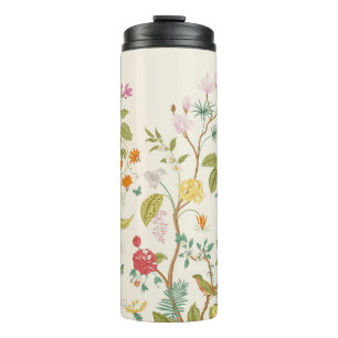 Wandbild. Blühen. Blühende Bäume. Vintage-Blumenil Thermosbecher