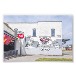 Wandbild mit Route 66-Schild in Kansas Fotodruck