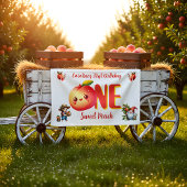 Wanddeko für Pfirsichparty zum ersten Geburtstag Banner