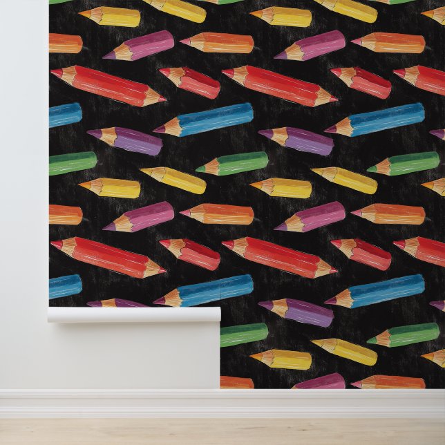 Wanddekor der Schule oder des Kindergartens - farb Tapete (Anwendung)